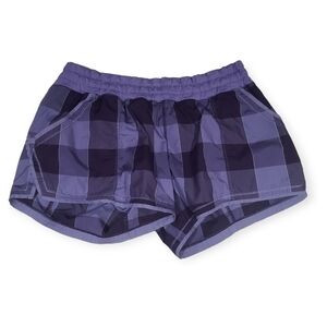 lululemon athletica Purple Plaid Athletic Shorts